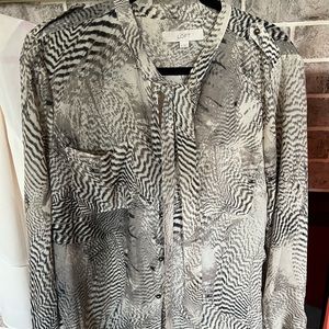LOFT Snakeskin print top XL